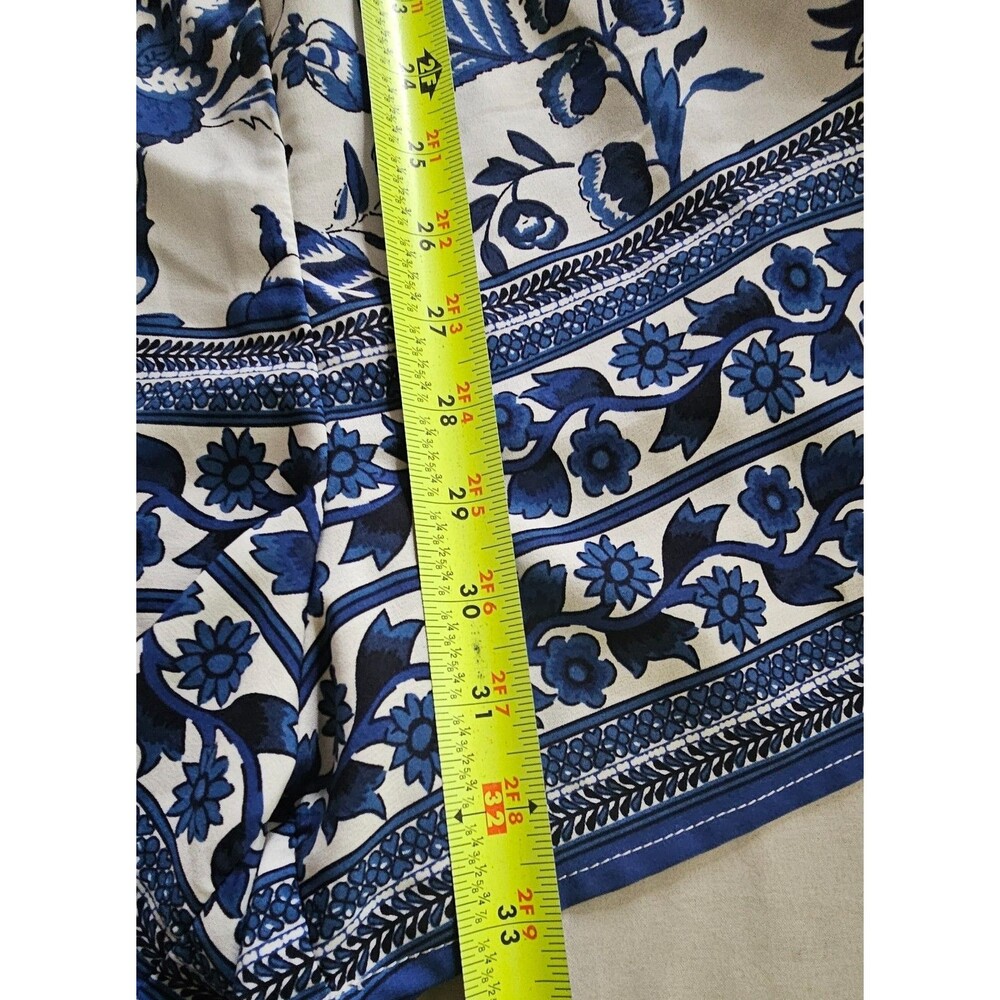Emery Rose Women’s 1XL Blue White Floral Romper Adjustable Straps Elastic Waist - Picture 7 of 8